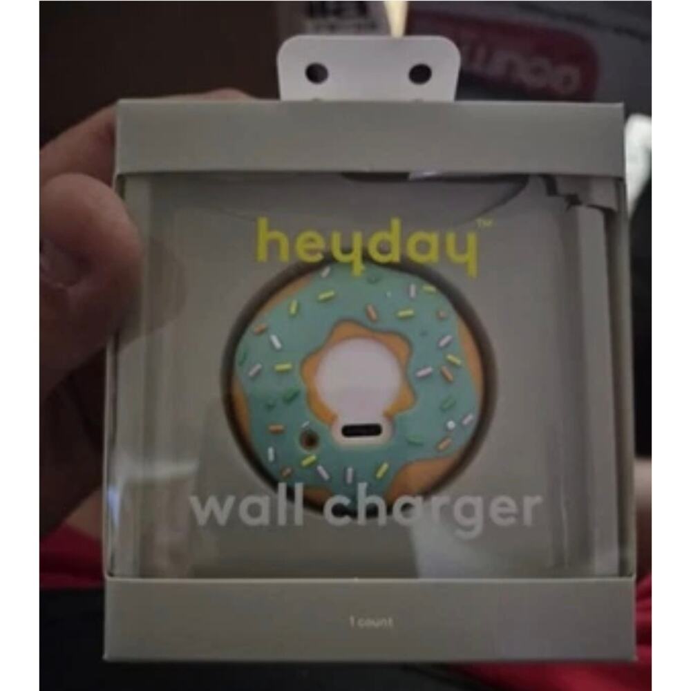 ONE Port USB-C Wall Charger 15W heyday Donut & USB-C TO USB-C Blue Charger s29 - Picture 2 of 5